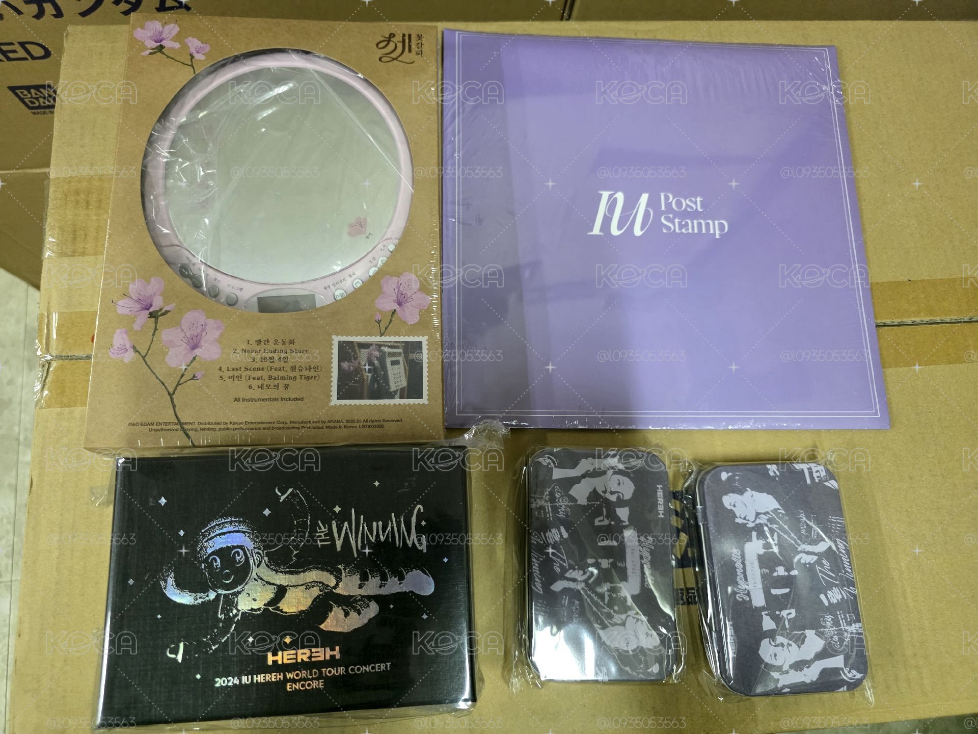 IU 夜燈 鐵盒小卡組 郵票