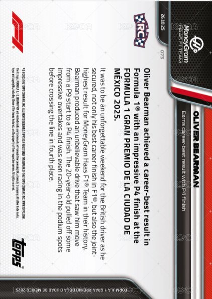 Card 73 - PR: 2305