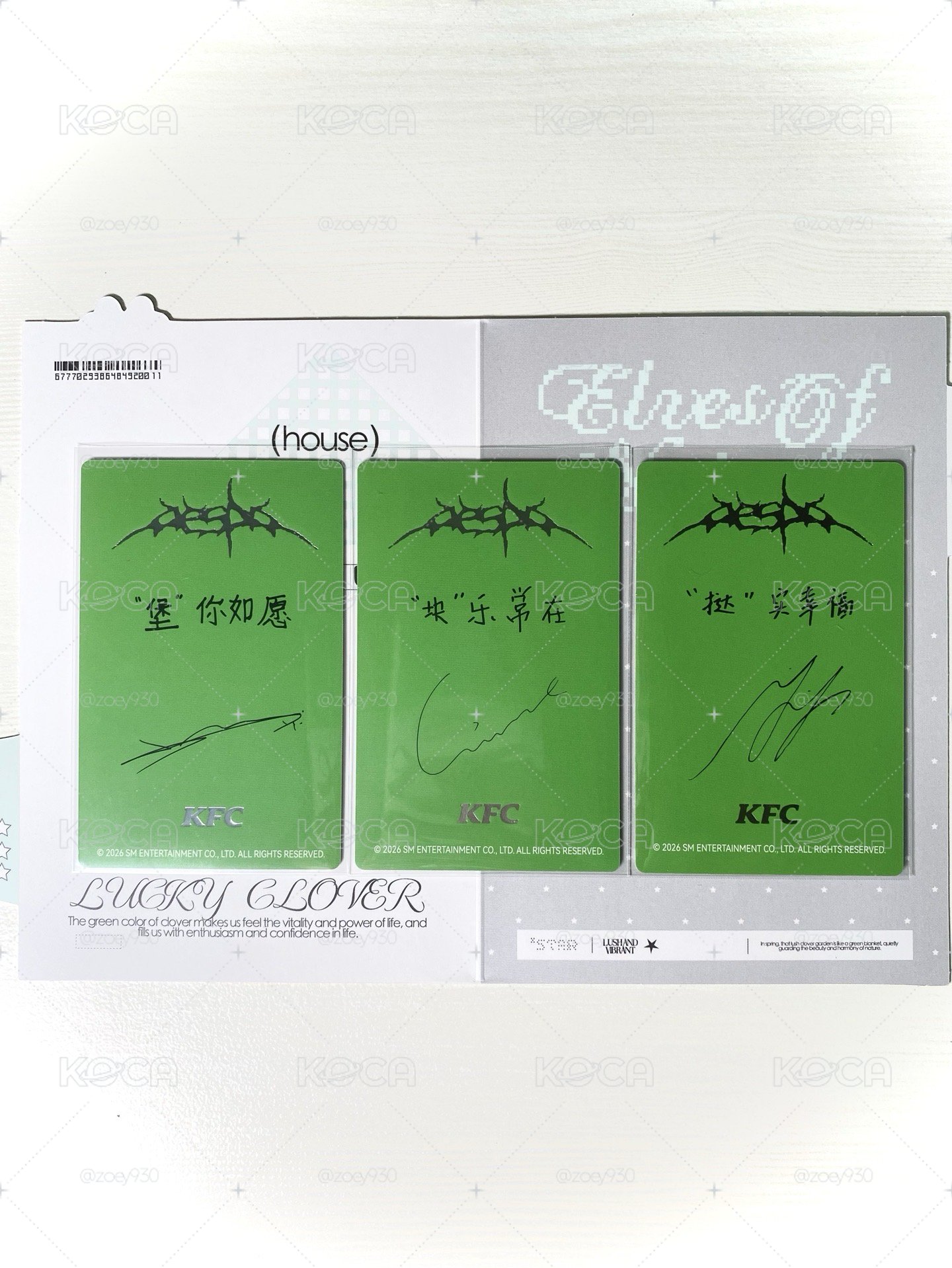 中背 冬吉寧KFC代言卡