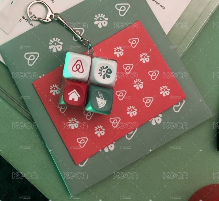 Airbnb 鑰匙圈吊飾+方卡