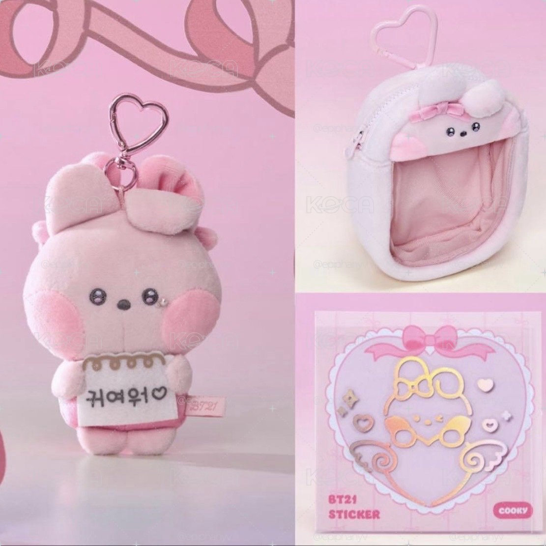 COOKY / BT21 RIBBONED YOU 娃包+玩偶掛飾+米棒貼紙