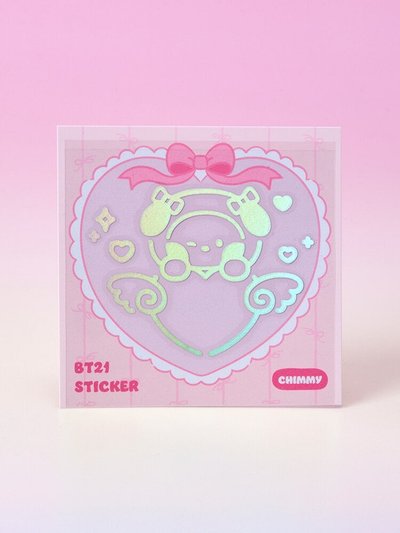 CHIMMY / BT21 RIBBONED YOU 娃包+米棒貼紙+日本限定壓克力吊飾