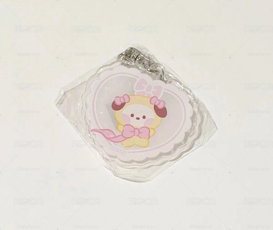 CHIMMY / BT21 RIBBONED YOU 娃包+米棒貼紙+日本限定壓克力吊飾