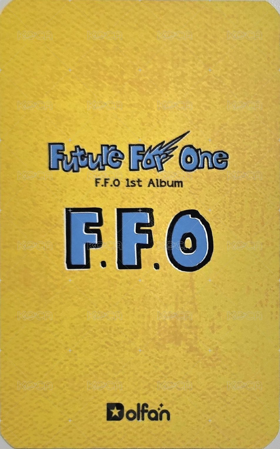 Future For One 周邊 Dolfan 私服 隨機卡  背面