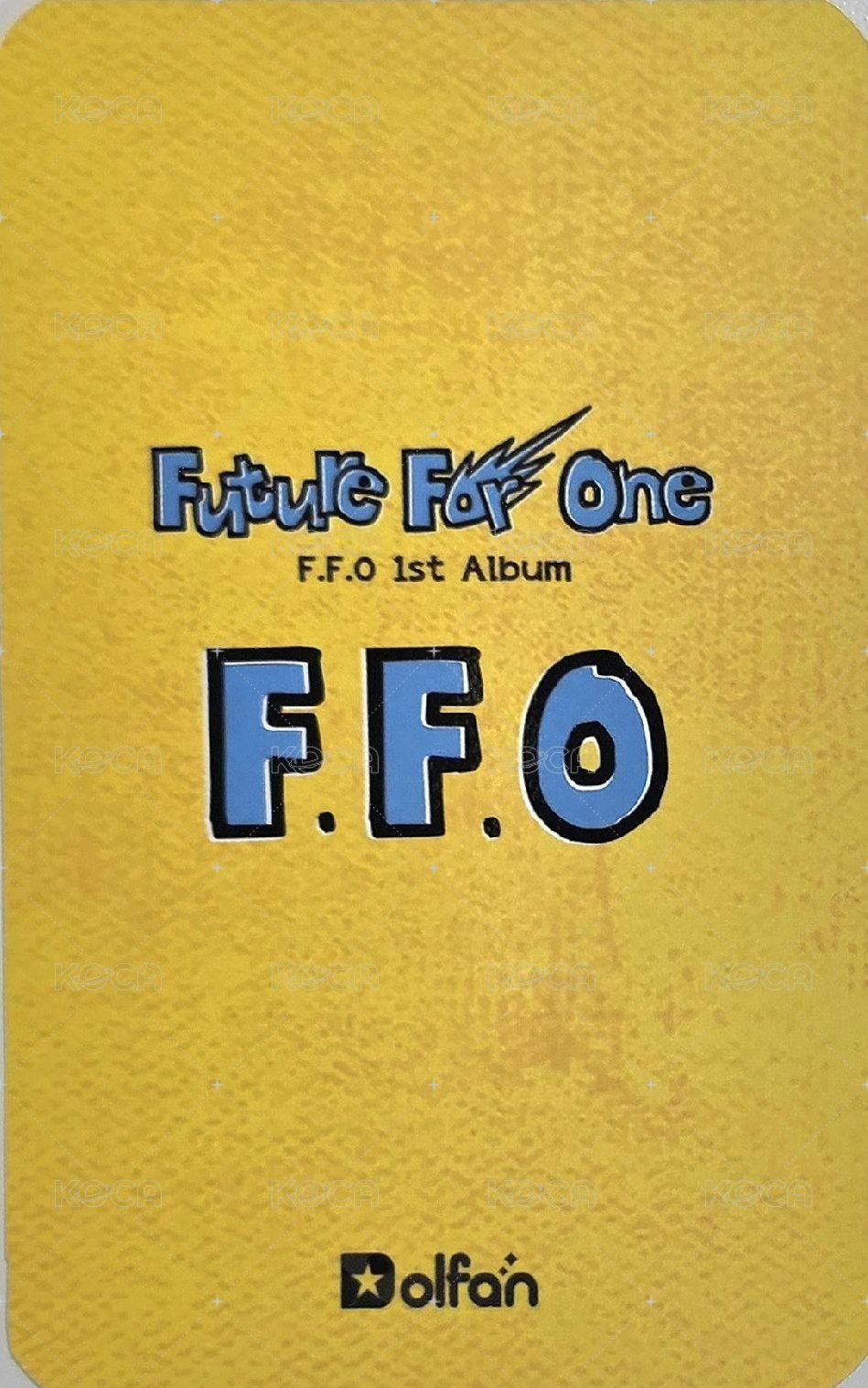 Future For One 周邊 Dolfan 私服 隨機卡  背面