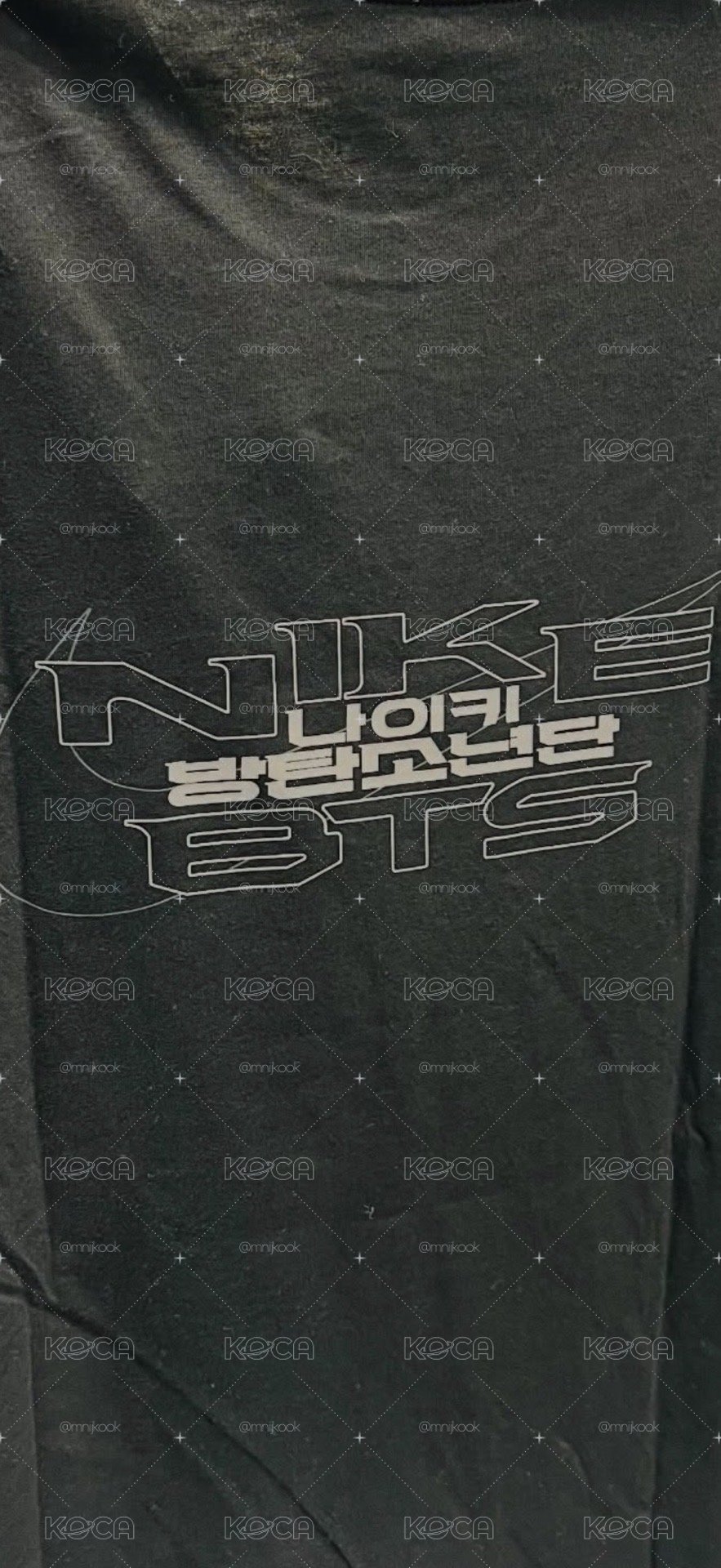 BTSxNIKE 黑色T-shirt 
