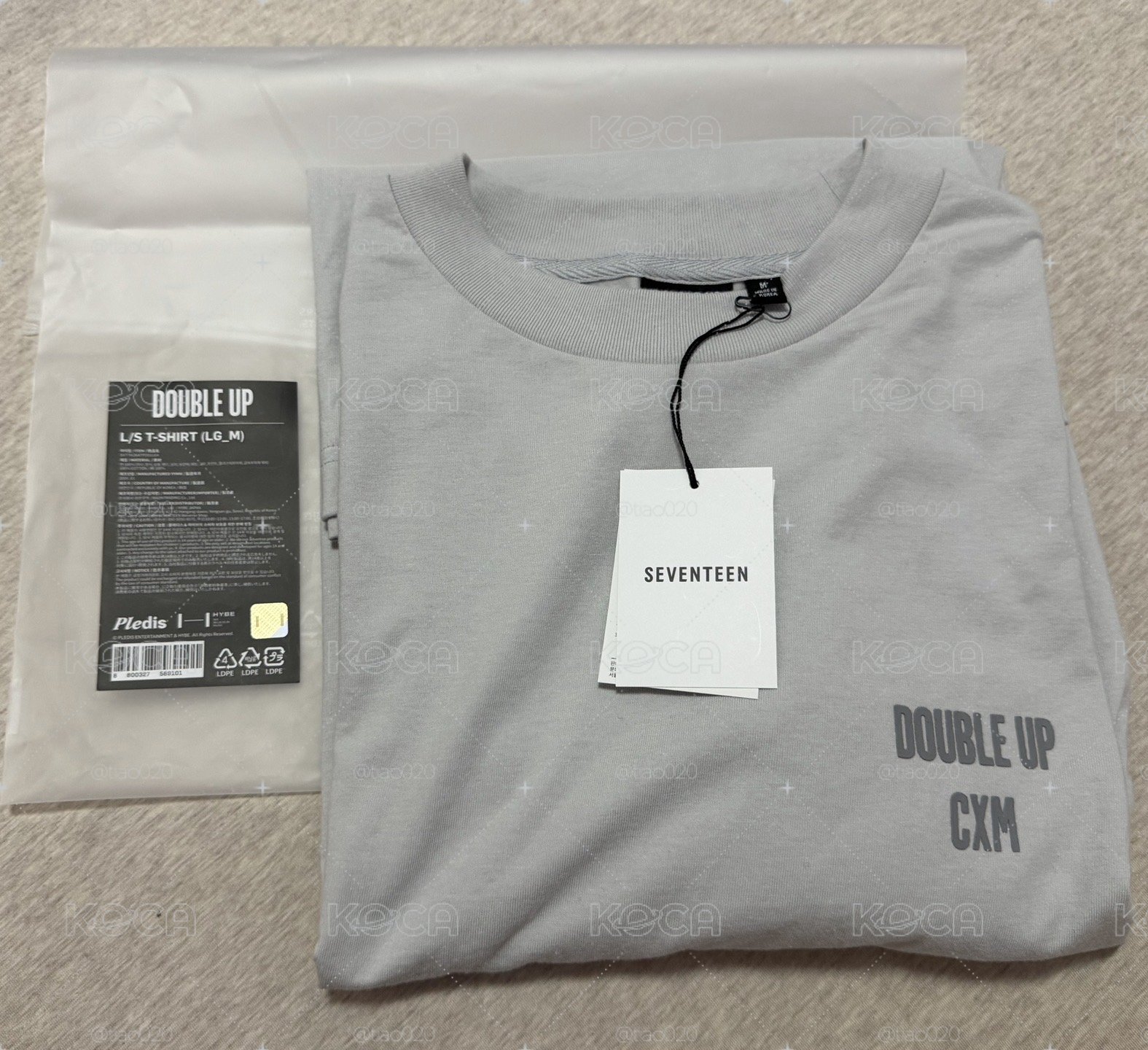 CXM DOUBLE UP 灰色長袖/M