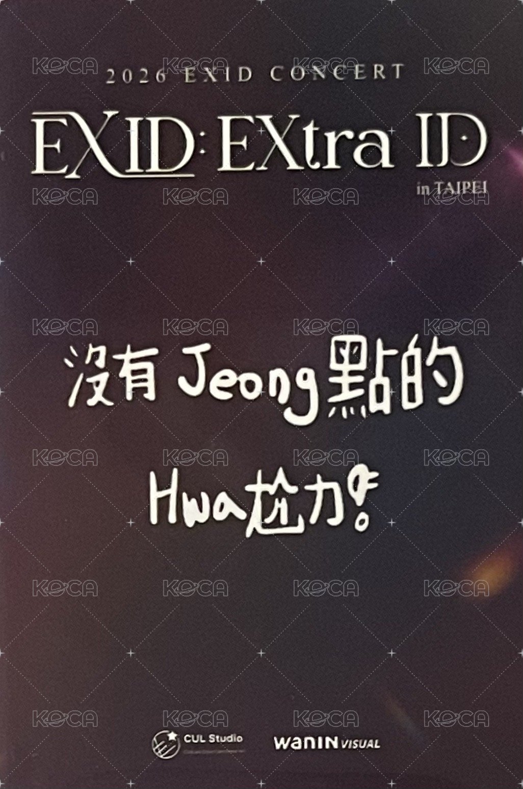 2026 EXID:EXtra ID in TAIPEI 入場卡 / 場限卡  背面