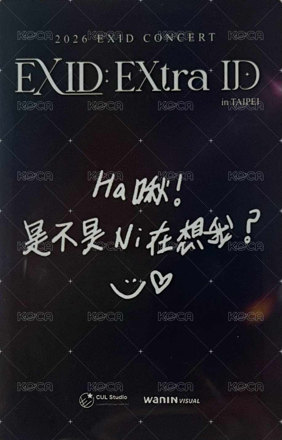2026 EXID:EXtra ID in TAIPEI 入場卡 / 場限卡  背面