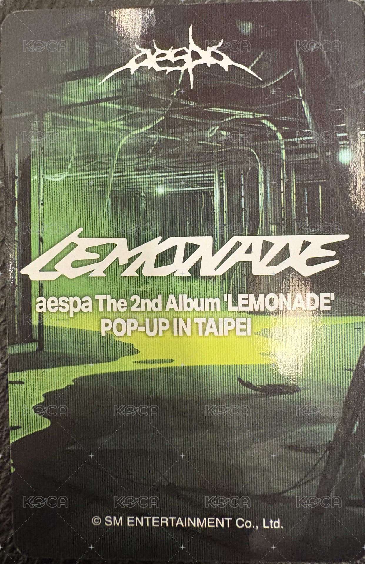 LEMONADE 滿額卡 台北快閃 背面