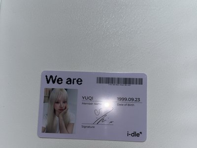 I-dle we are Yuqi 身分證100 小卡80