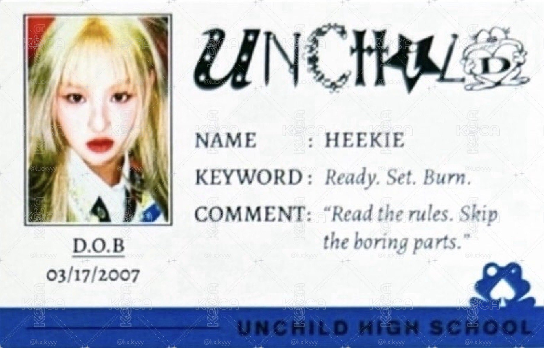 HEEKIE Kpop Nara 特典ID卡