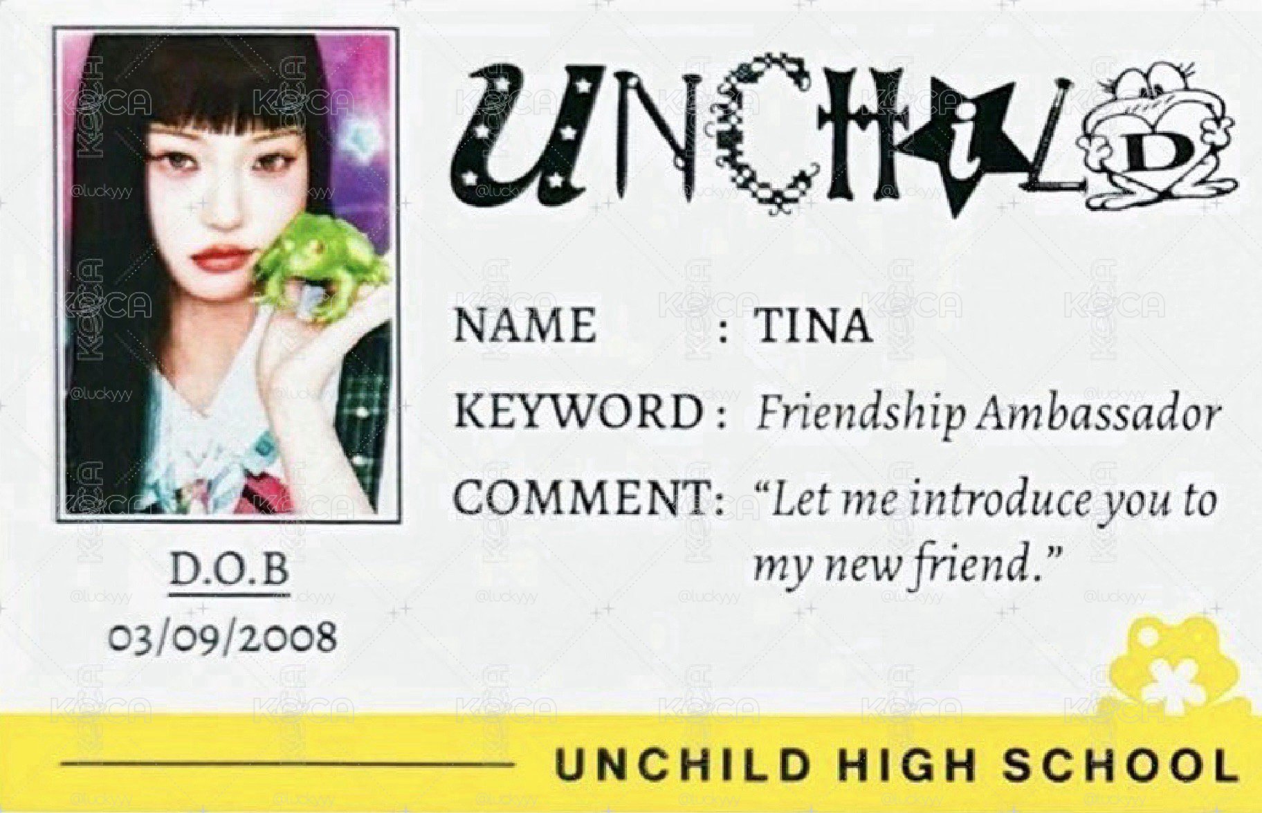 TINA Kpop Nara 特典ID卡