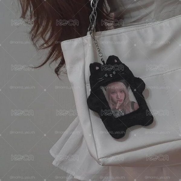 小貓絨毛卡套 黑