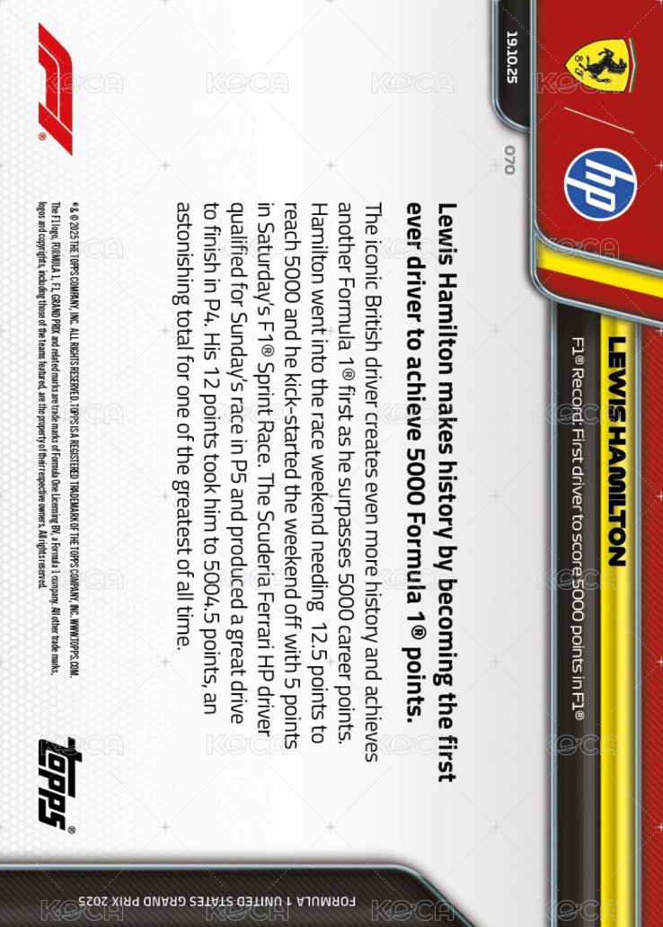 Card 70 - PR: 7103
