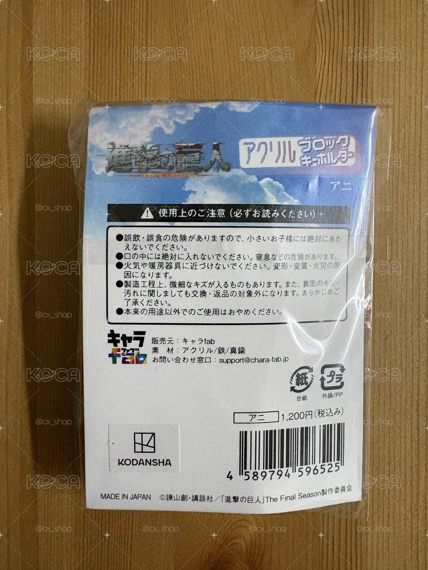 【日本代購】進擊的巨人 10週年 紀念 厚壓克力方塊鑰匙圈 吊飾 亞妮 雷恩哈特 女巨人 官方週邊 動漫 壓克力磚