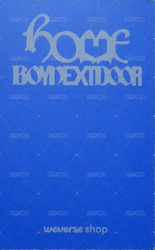 HOME kkt 特典卡  背面