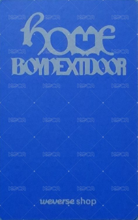 HOME kkt 特典卡  背面