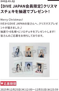 IVE SECRET DIVE JAPAN Christmas Special Present