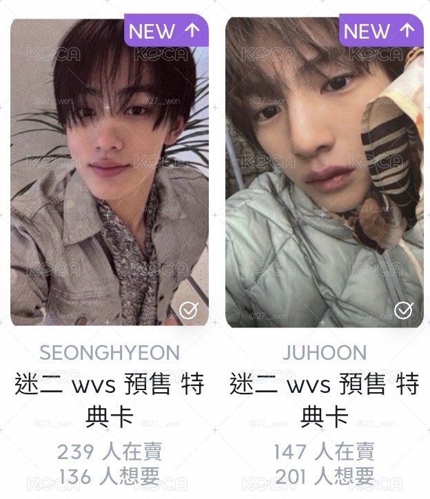 迷二 wvs 預售 特典卡 嚴成玹 金主訓
