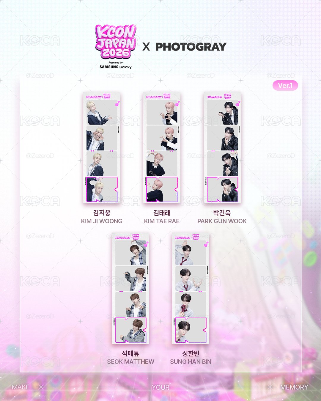 ZEROBASEONE ZB1 X [KCON JAPAN 2026 X PHOTOGRAY]人生四格卡 代印 1組兩張