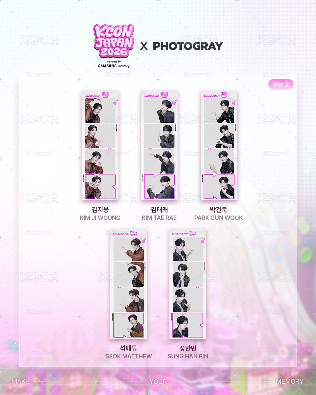 ZEROBASEONE ZB1 X [KCON JAPAN 2026 X PHOTOGRAY]人生四格卡 代印 1組兩張