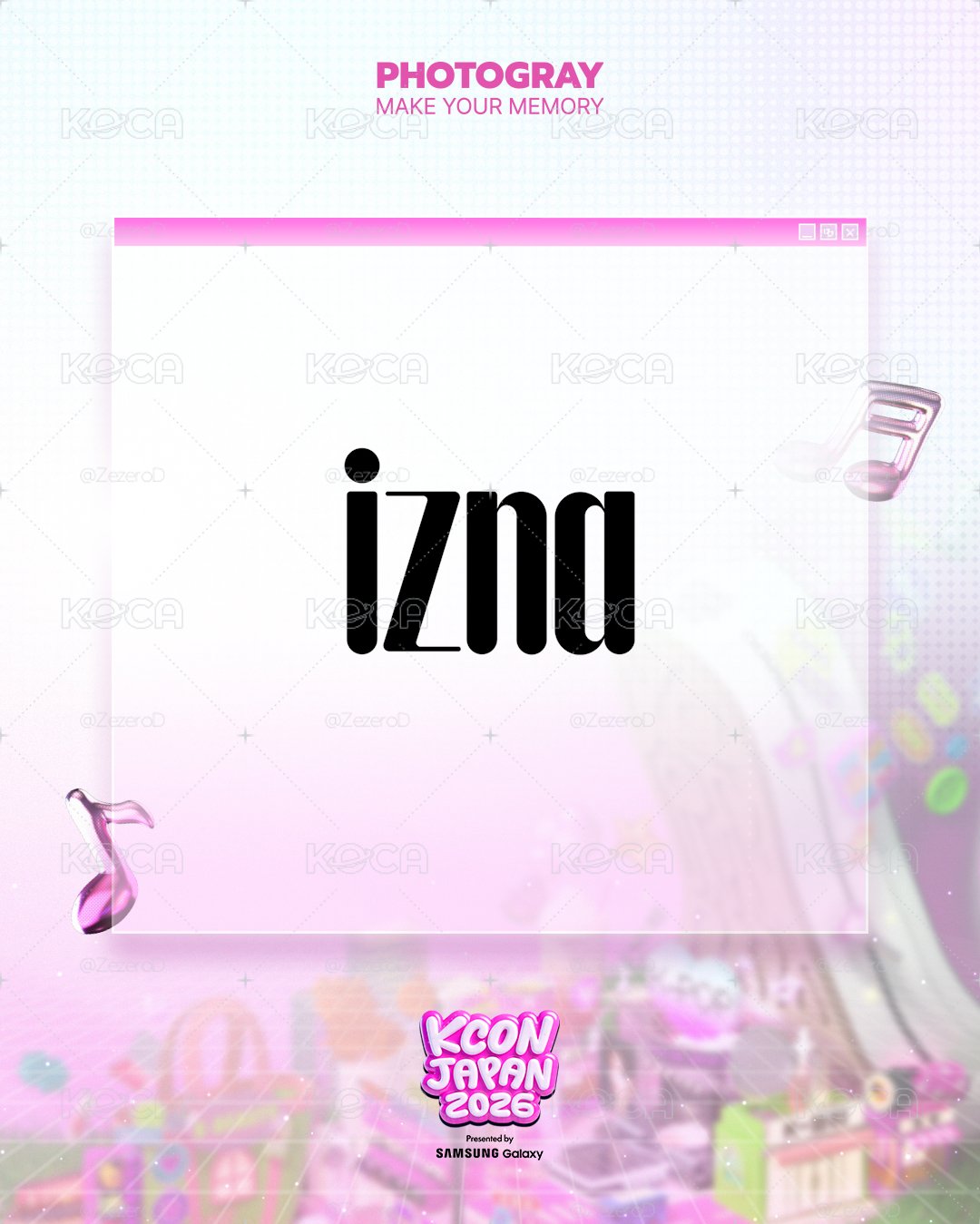 izna X [KCON JAPAN 2026 X PHOTOGRAY] 人生四格卡 代印 1組兩張