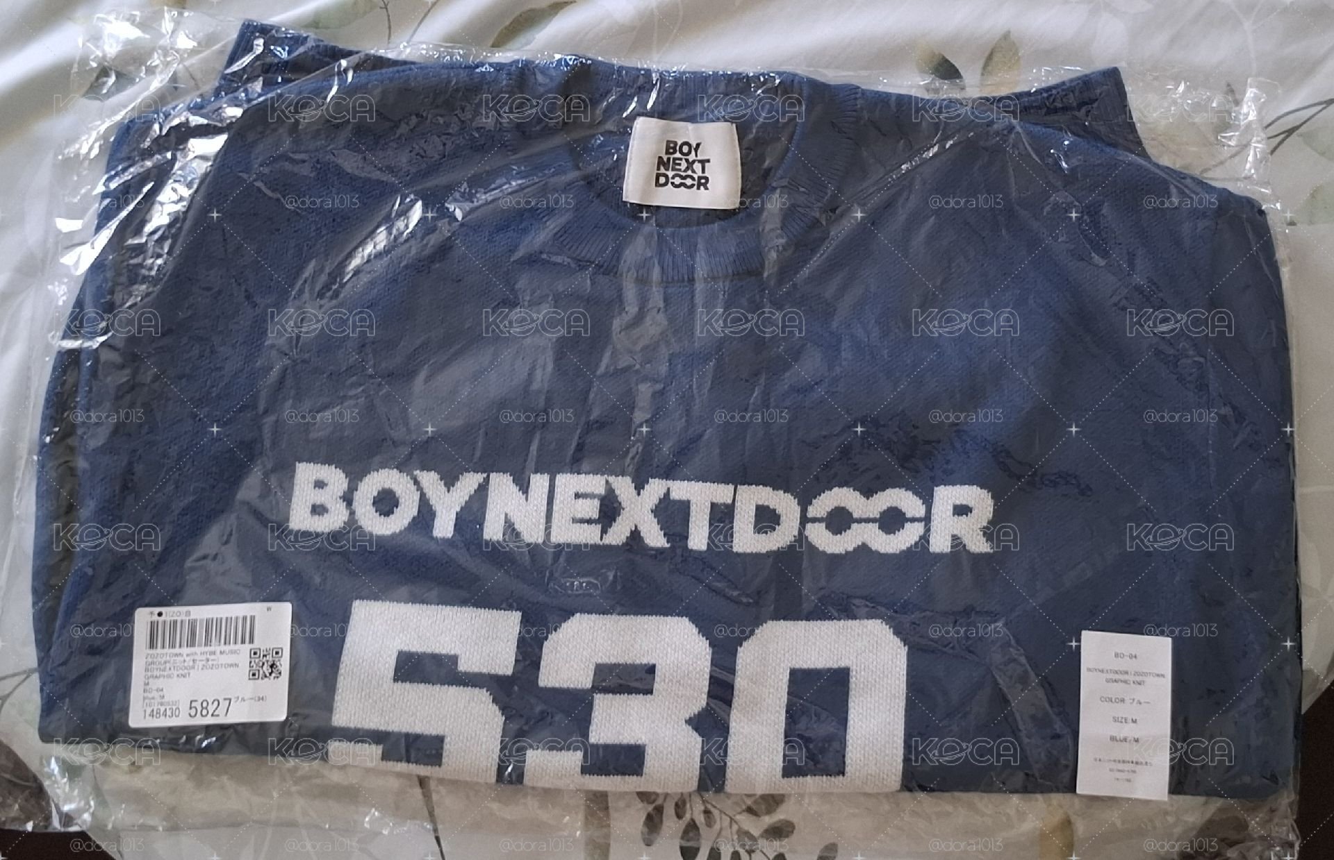 ZOZOTOWN & BOYNEXTDOOR藍色毛衣