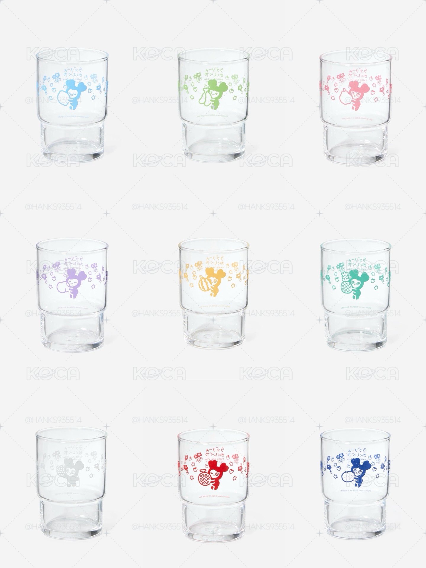 TWICE 出道 9 週年 STACKING GLASS 一整組 9 位