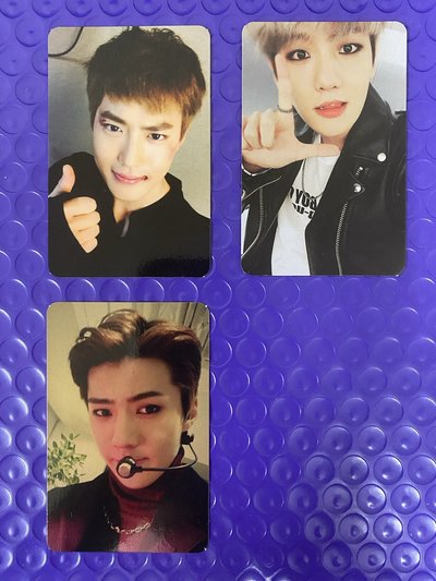 EXO SING FOR YOU SUHO BAEKHYUN SEHUN 專輯小卡
