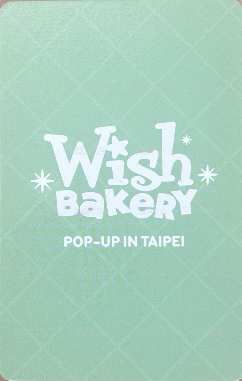 WISH Bakery km 台北咖啡廳 周邊卡 餅乾飲料卡 背面