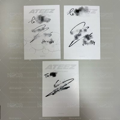 預出 ATEEZ GH5 韓國線下簽售 親簽 明信片 簽卡 簽名卡 署名撕頁