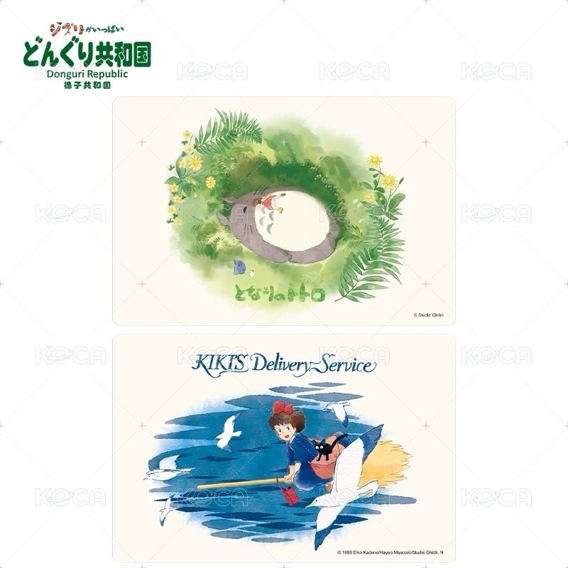 水彩畫風 龍貓與小梅 明信片  背面