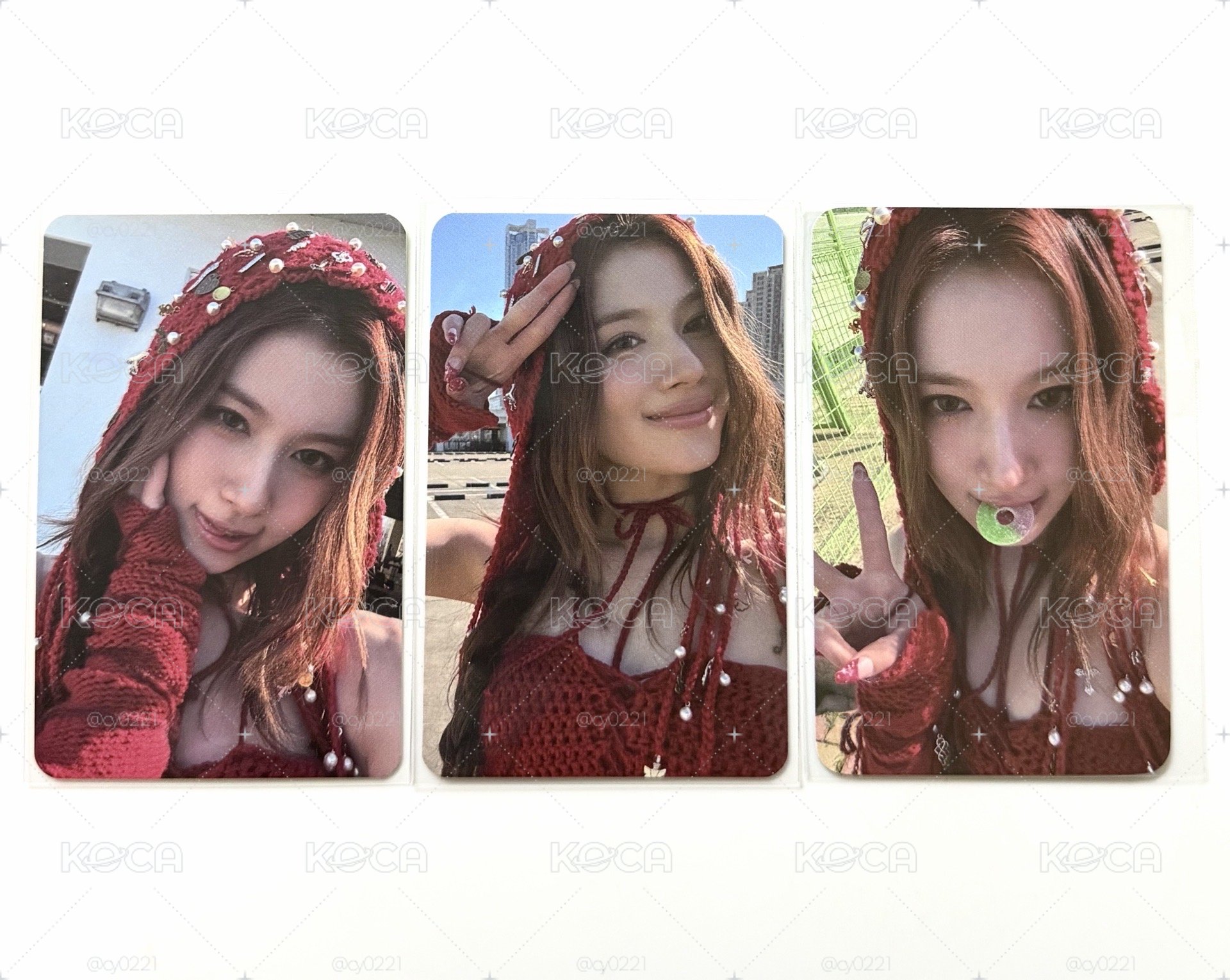 Sana紅帽三張