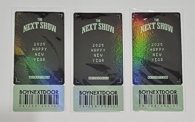 BOYNEXTDOOR 25年曆 快閃店 滿額卡 票根 