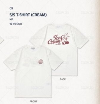 T恤 CREAM(備註尺寸