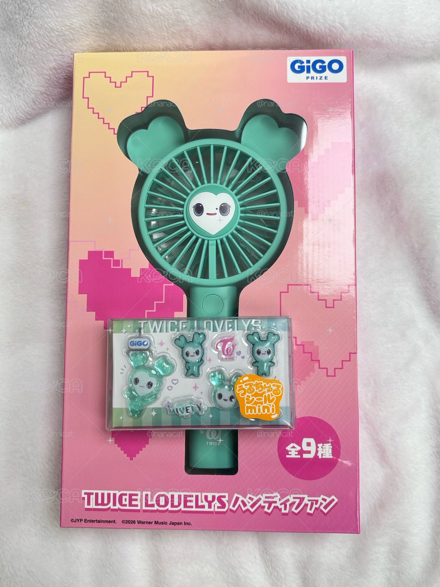 TWICE x GIGO MINA風扇 水晶貼紙 現貨