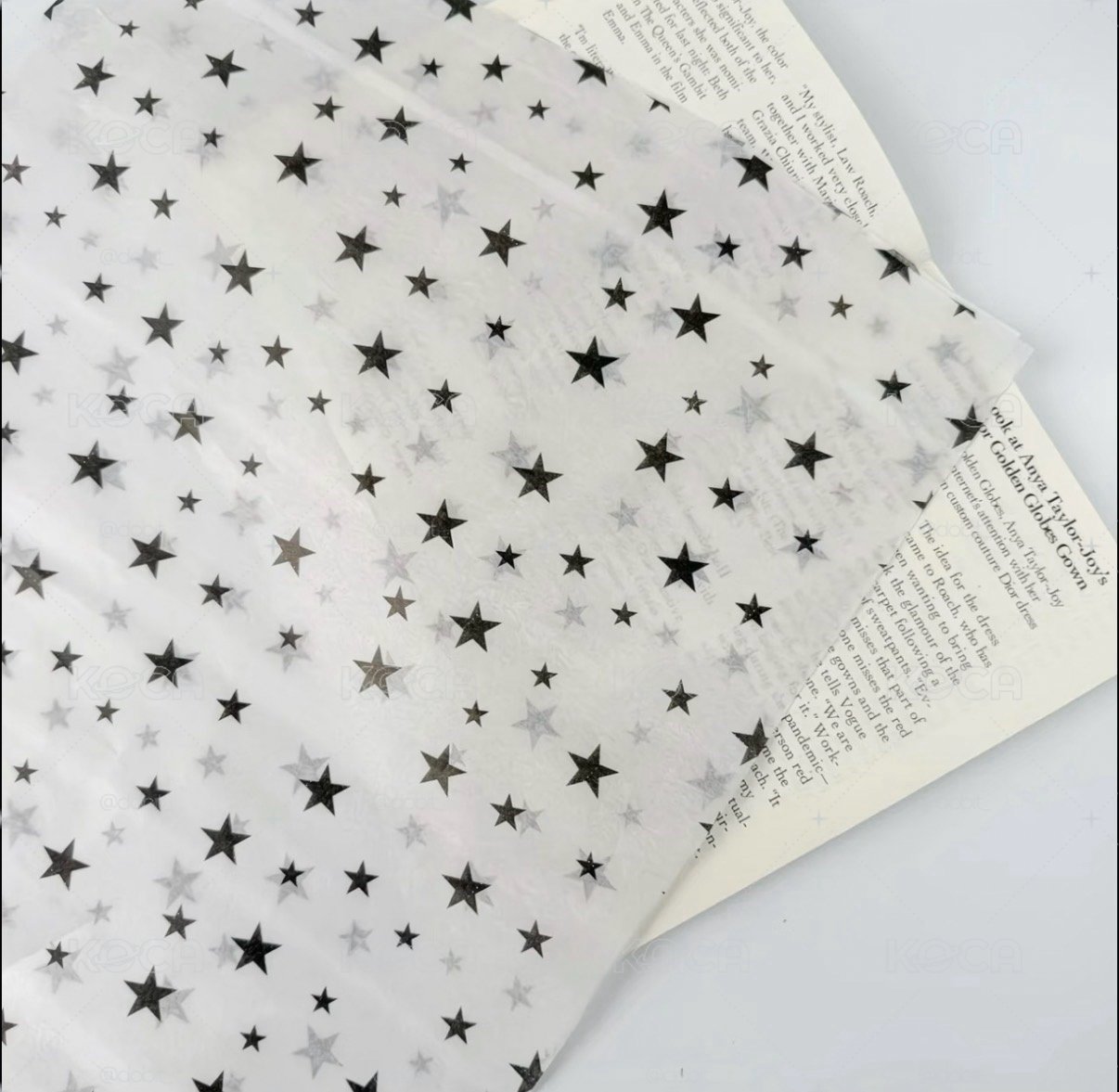 黑白星星雪梨紙