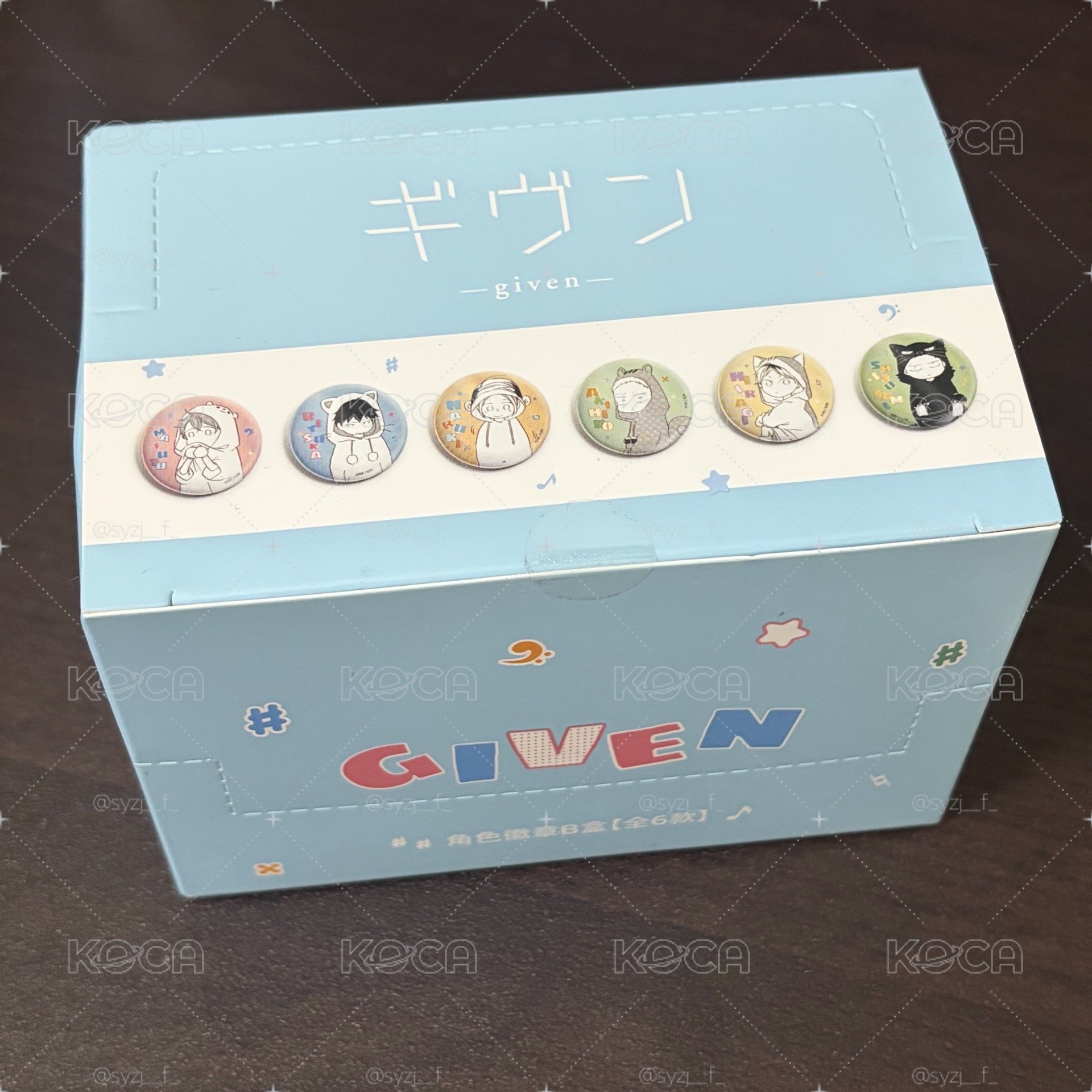 Given角色徽章B全新抱盒 無立夏、柊！！