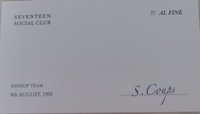 SOCIAL CLUB AL FINE 名片 雜誌卡 