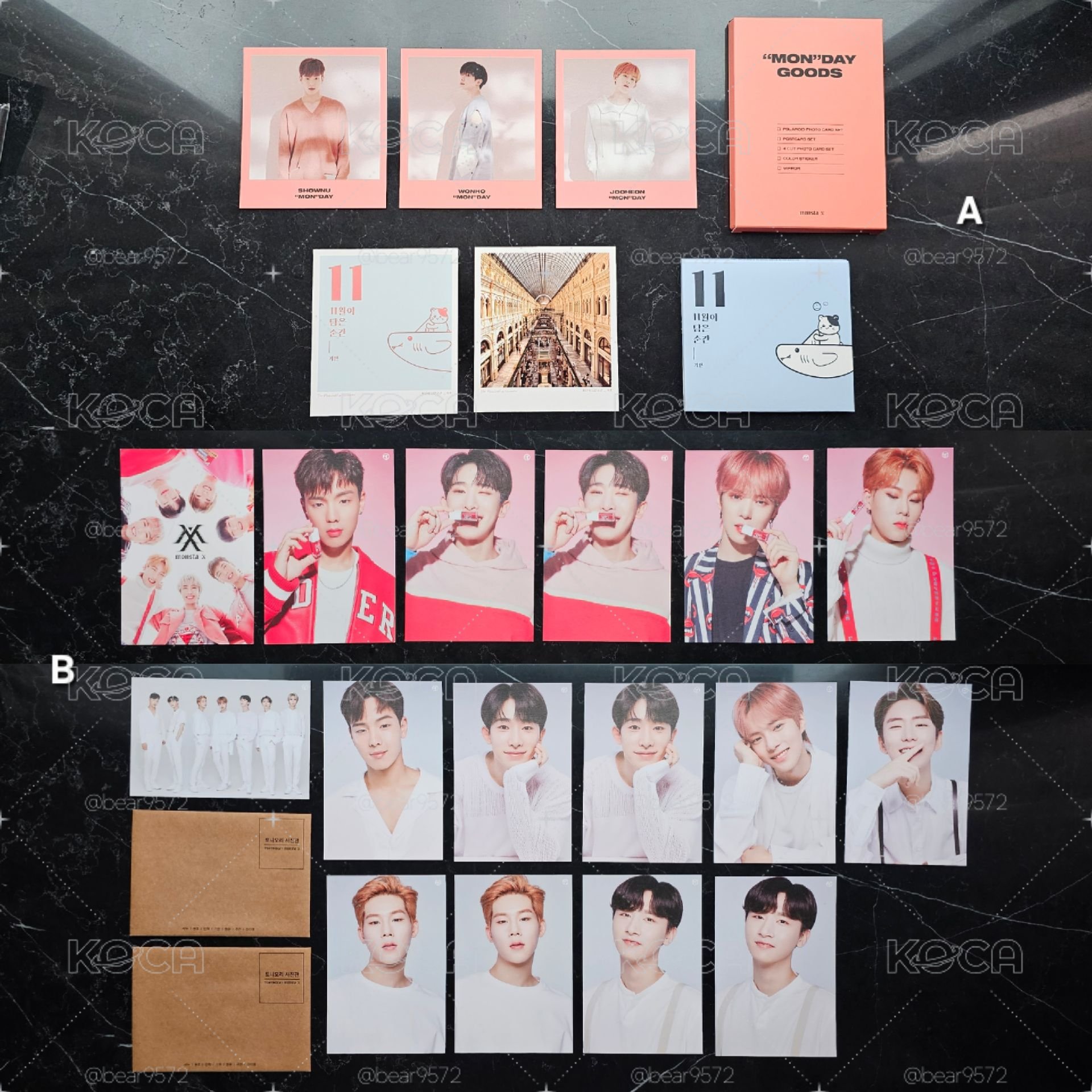 MONSTA X 歷年明信片+KH展覽拍立得