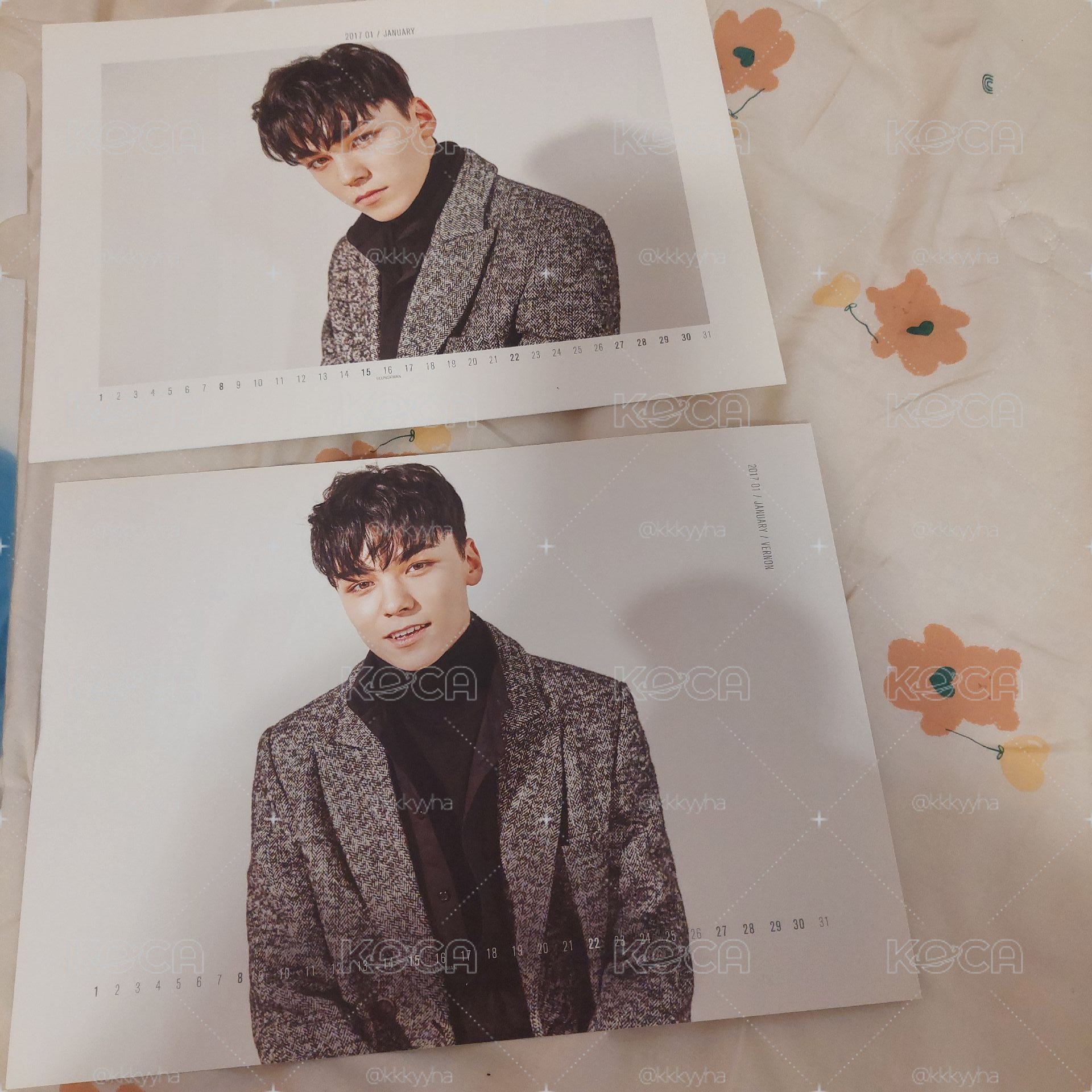 瀚率 SEVENTEEN 資料夾 會員禮 年曆撕頁 明信片 書籤 VERNON