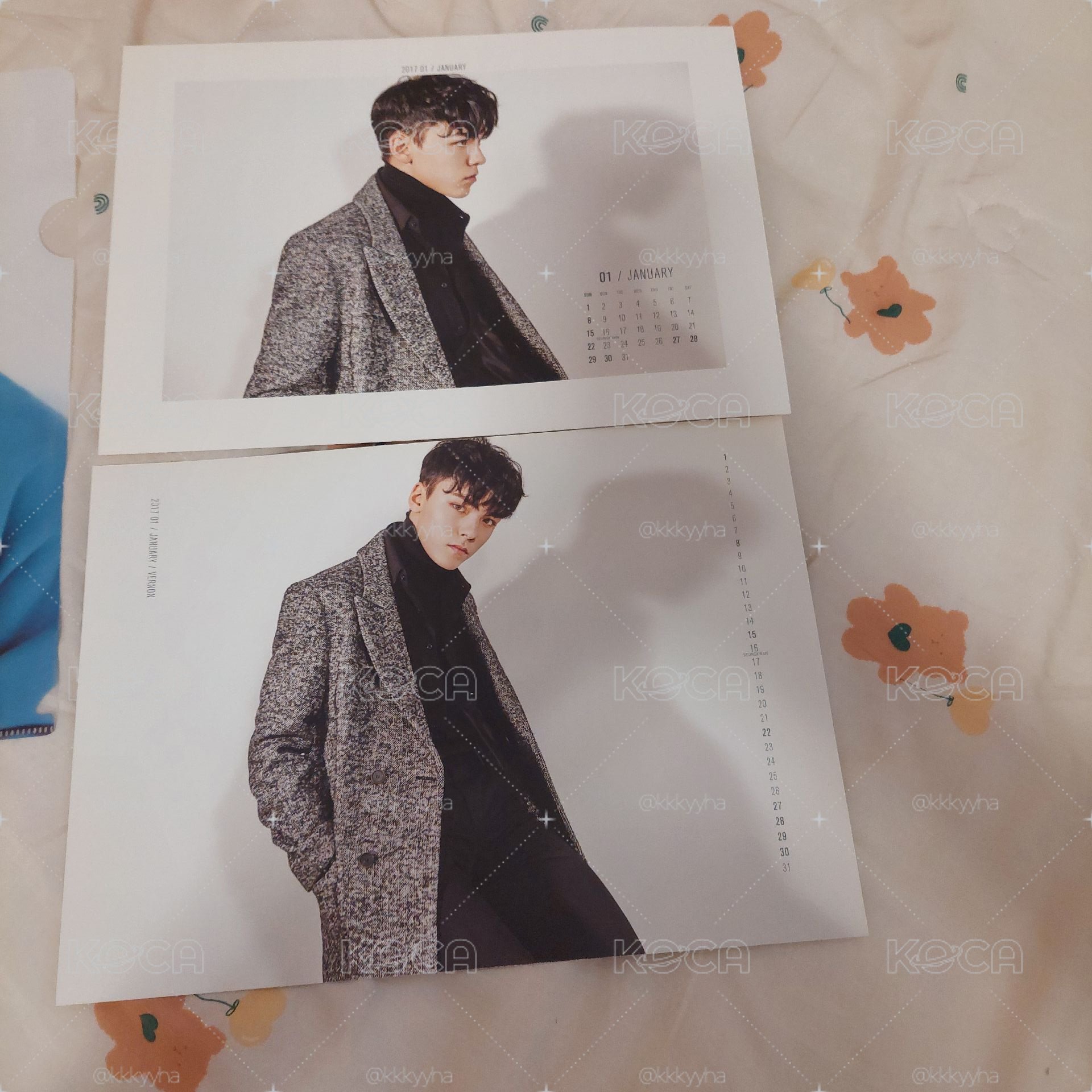 瀚率 SEVENTEEN 資料夾 會員禮 年曆撕頁 明信片 書籤 VERNON