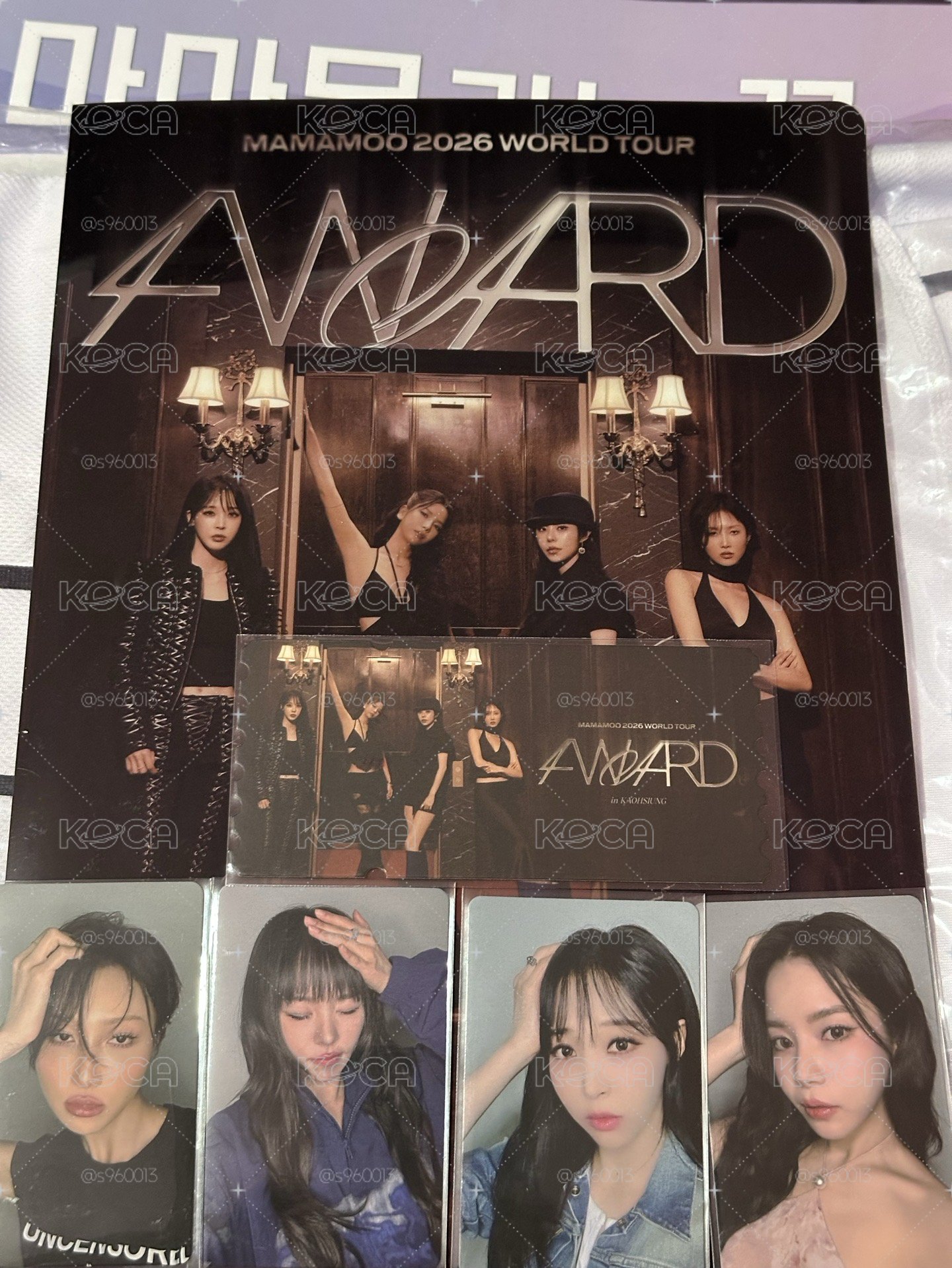 MAMAMOO 高雄場 入場卡+L夾+票卡+手幅