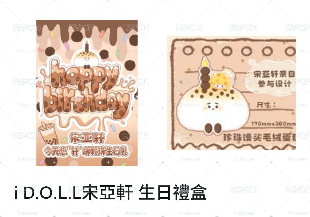 （非現未拆）宋亞軒娃款生日禮