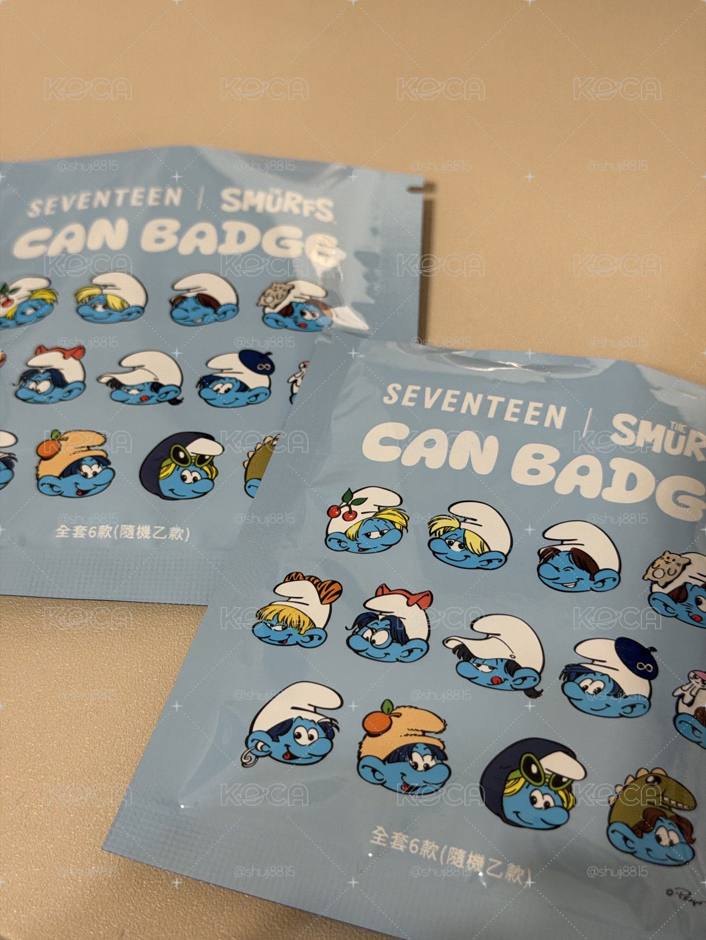 SVT聯名藍色小精靈徽章