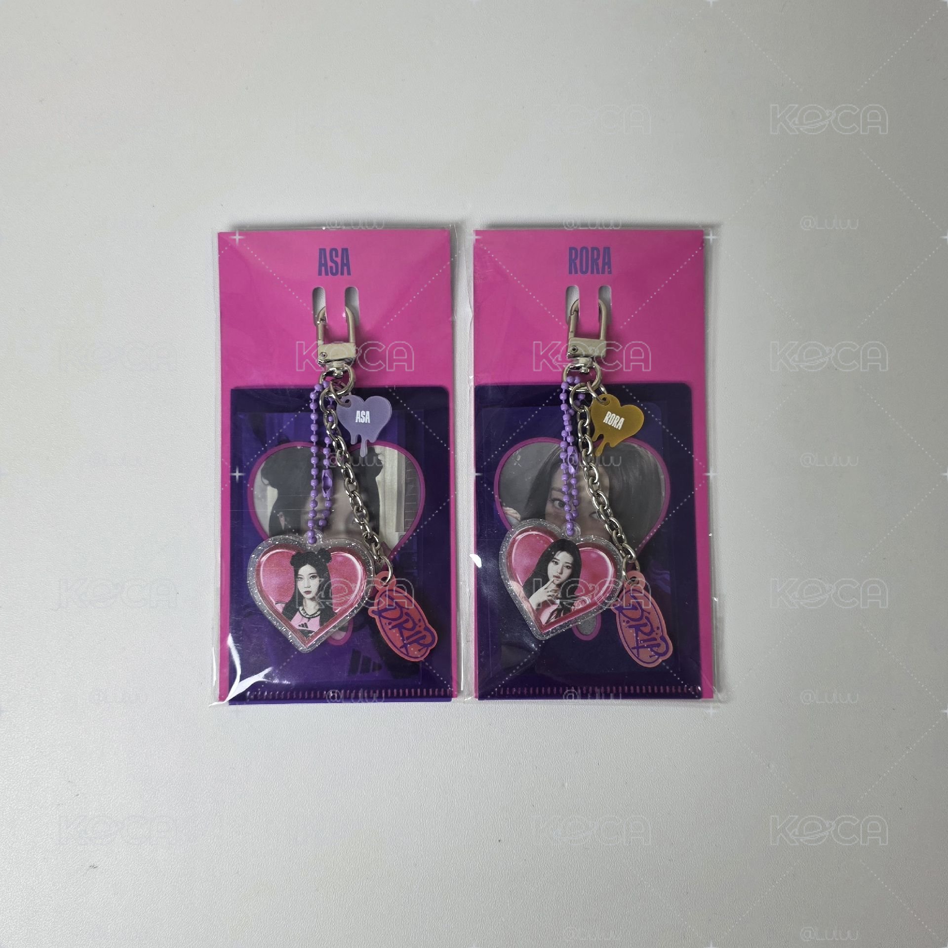 DRIP 壓克力愛心鑰匙圈小卡組