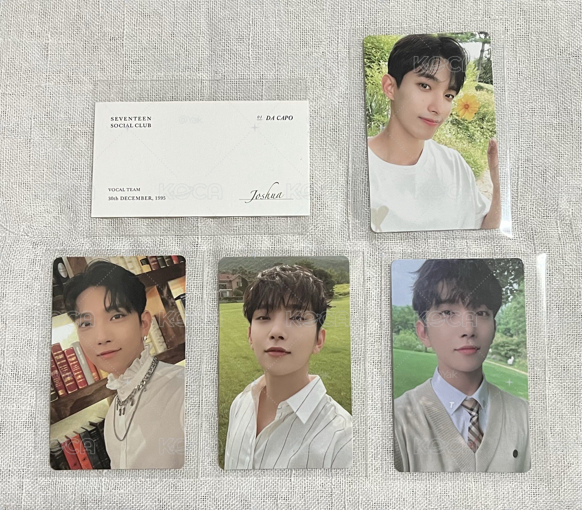 JOSHUA 'SOCIAL CLUB : CARAT' PHOTOBOOK小卡】 SOCIAL CLUB