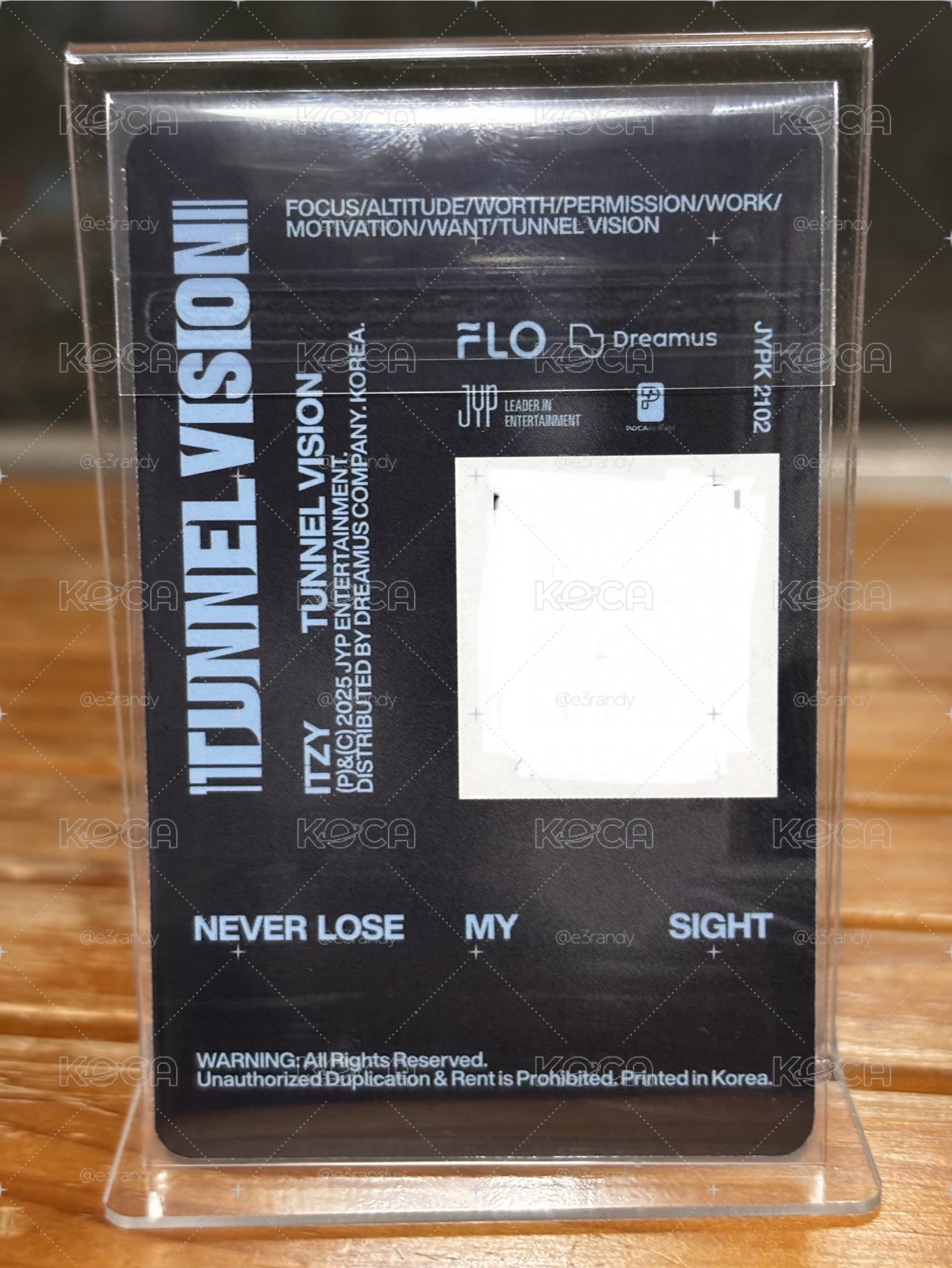 Lia TUNNEL VISION poca B版 專輯卡