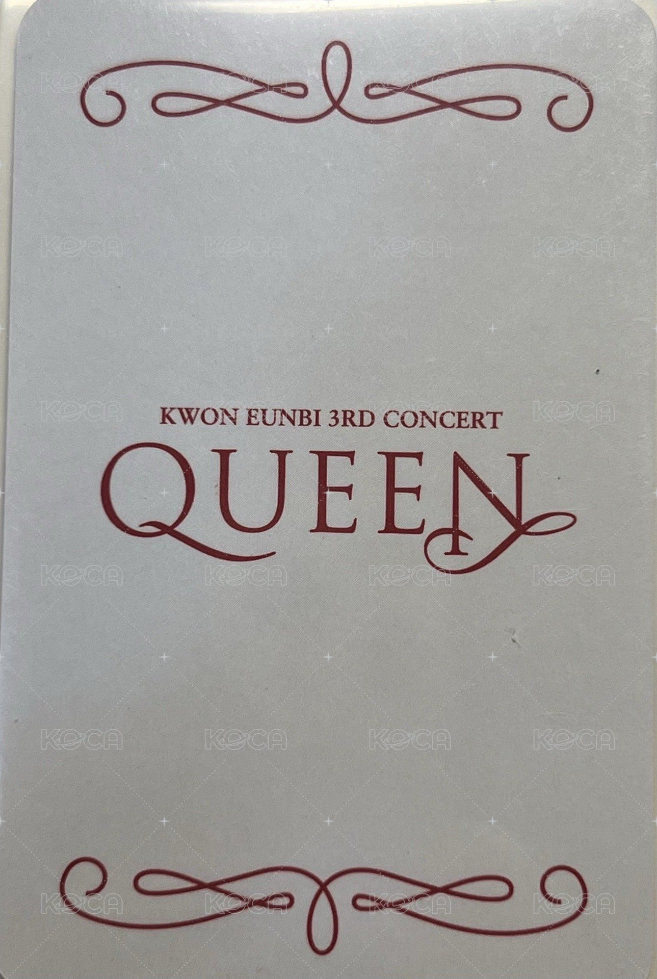3rd Concert :Queen  演唱會 DVD / CD 卡  背面